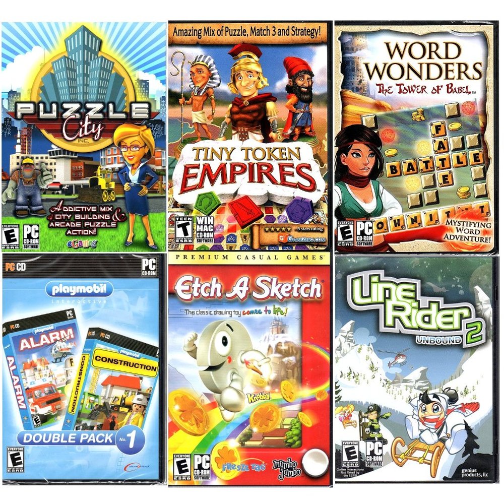 6 PC Kids Games Lot2 - FACTORY SEALED!